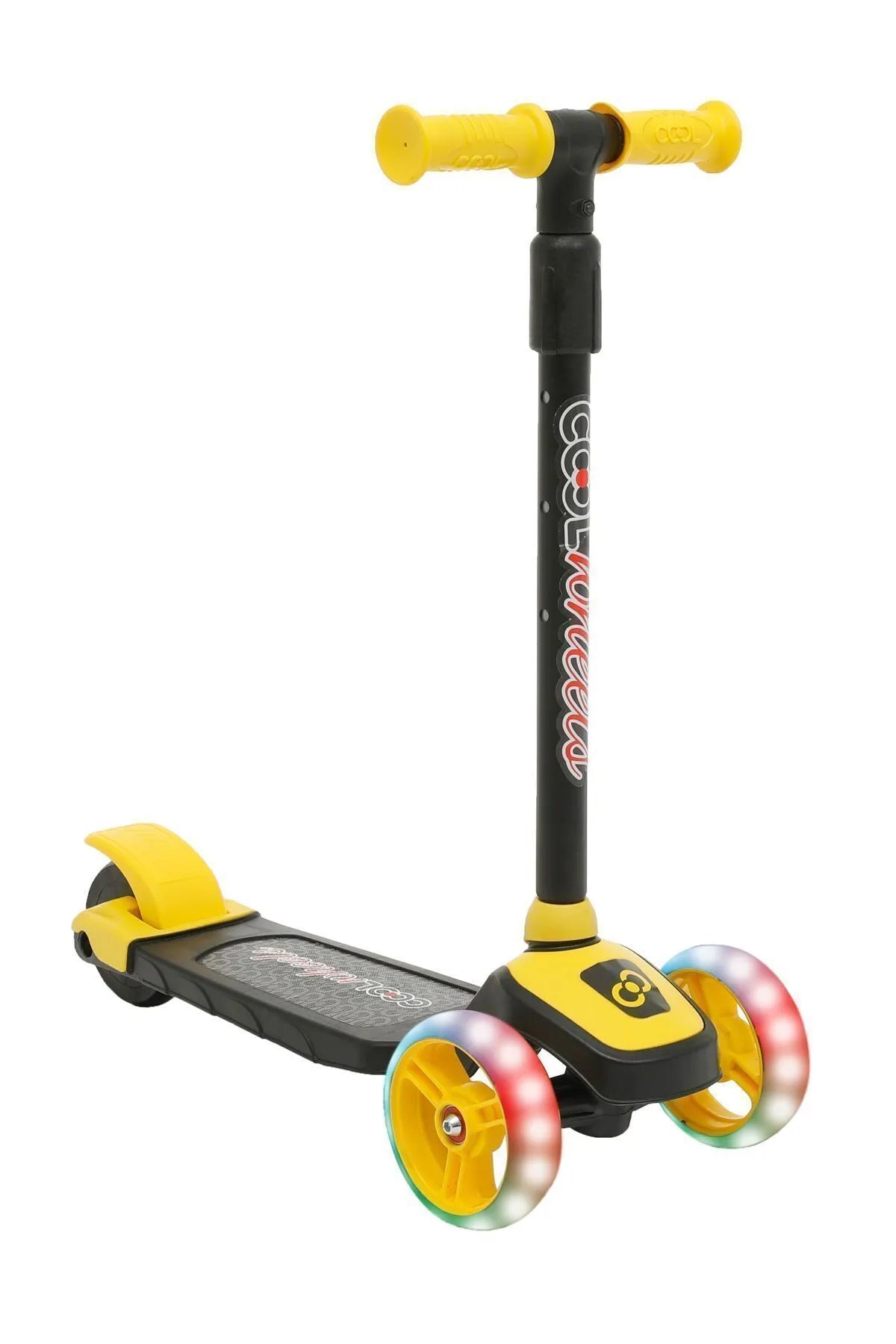 LED Işıklı 3 Tekerlekli Yükseklik Ayarlı ( Pembe, Mavi, Sarı, Kırmızı ) Scooter