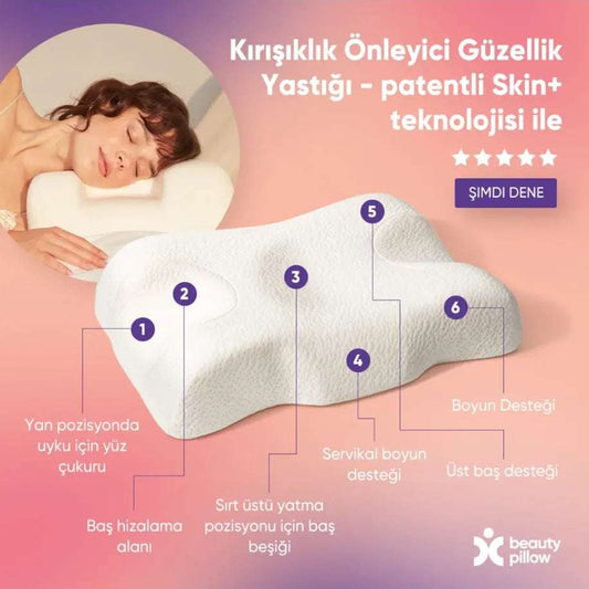 ORTOPEDİK KIRIŞIKLIK ENGELLEYİCİ GÜZELLİK YASTIĞI